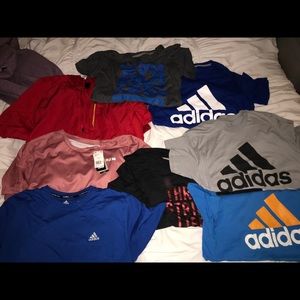 Men’s XL XLT Adidas shirt bundle 7 shirts 1 jacket